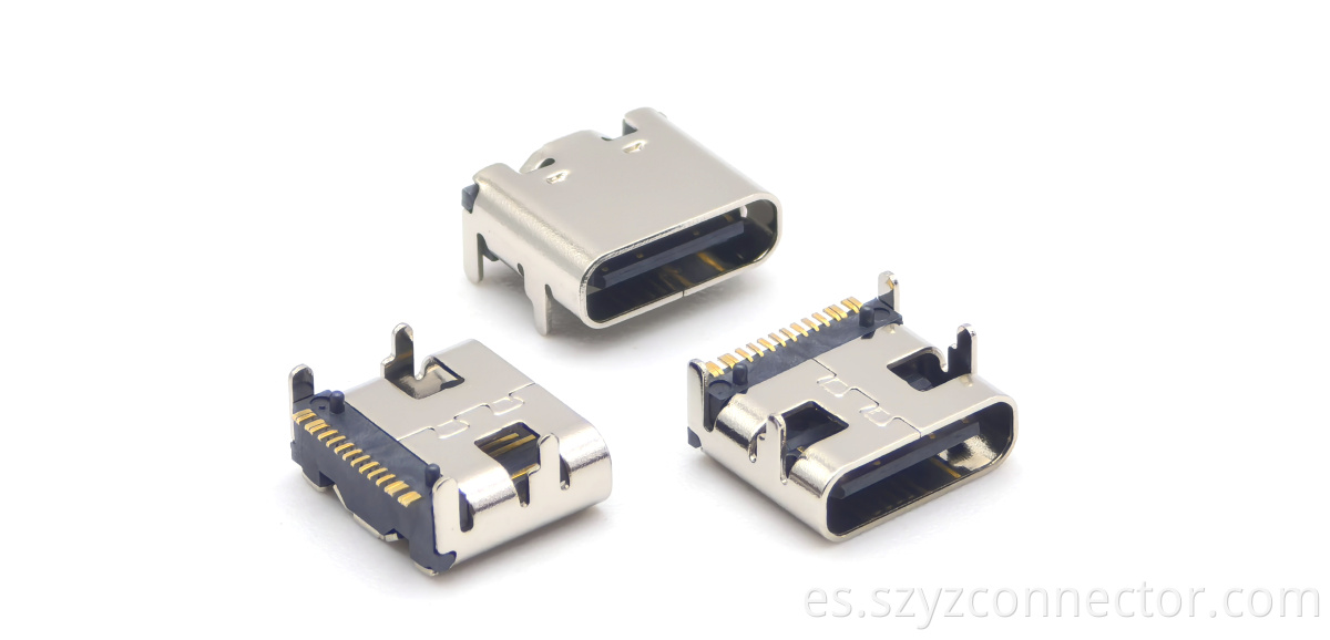 type c usb connector surface mount